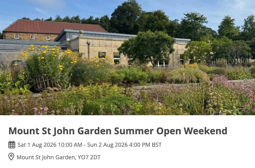 Mount St John Garden Summer Open Weekend in August 2026